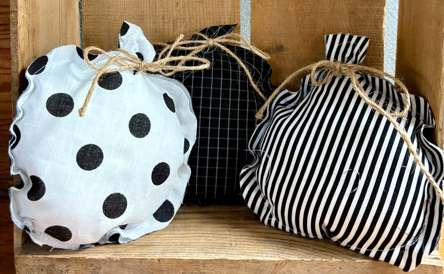 Fabric Black Pumpkins