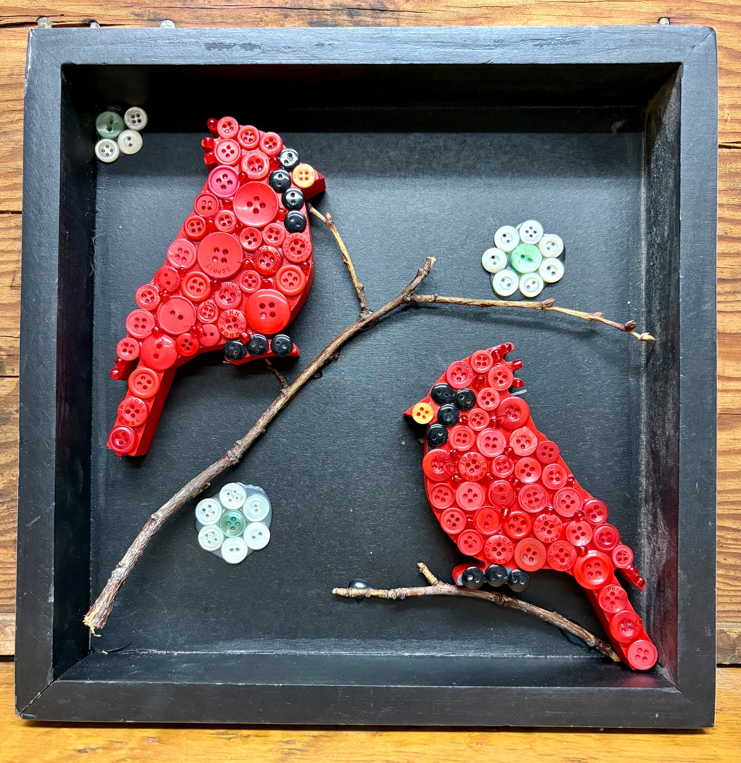 Cardinals in Black Frame