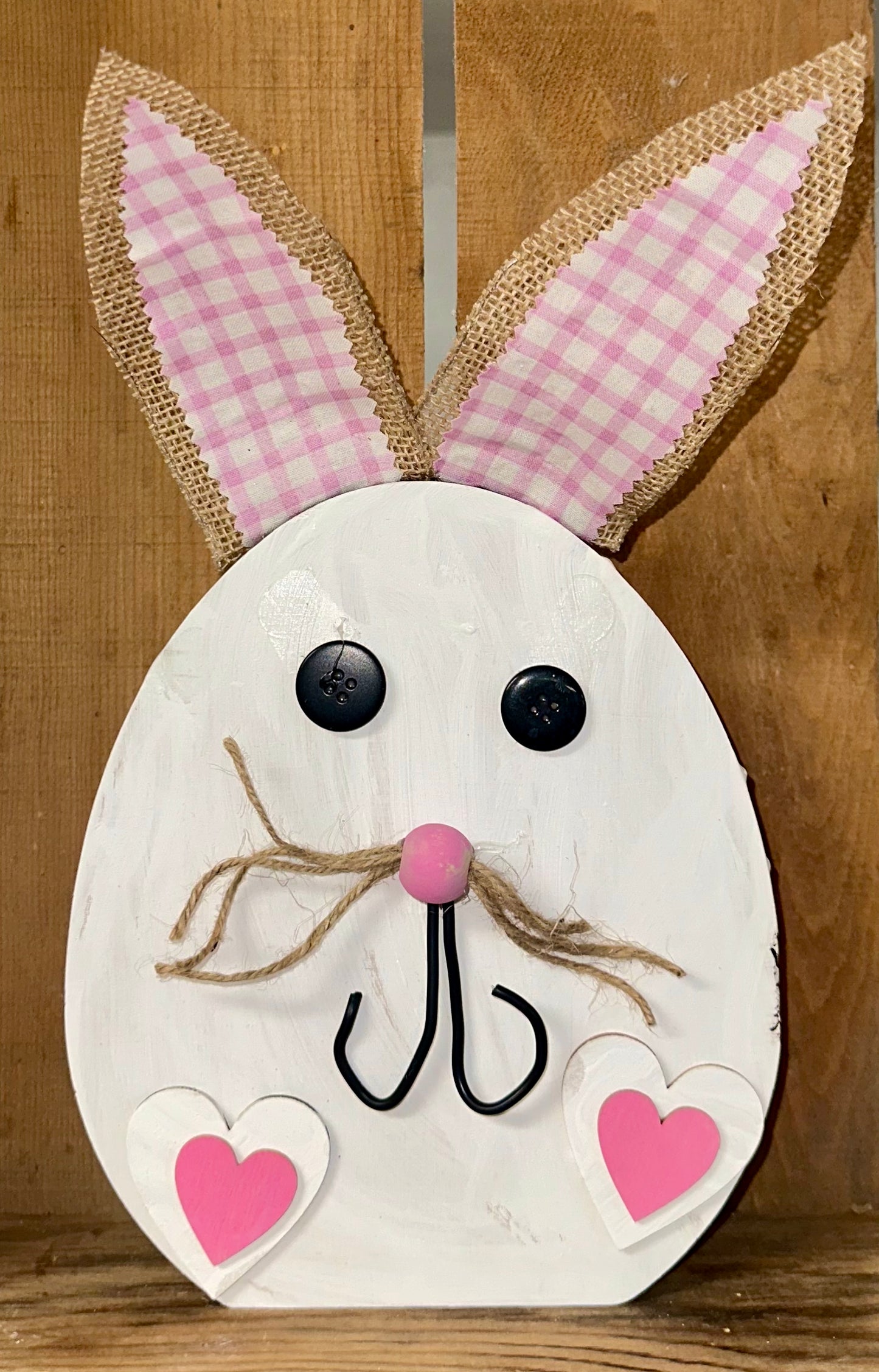 Wood Oval Bunny #3