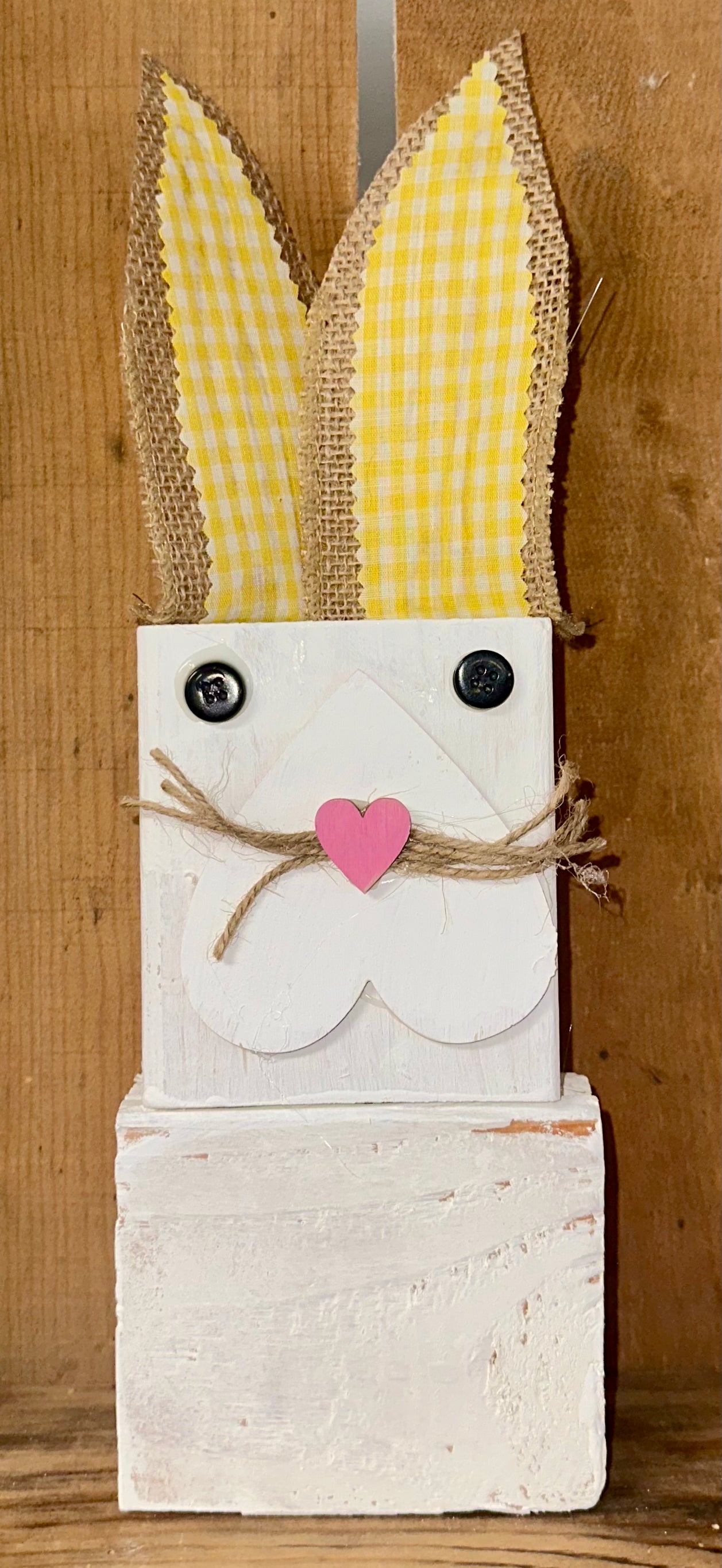 Wood Block Bunny Yello