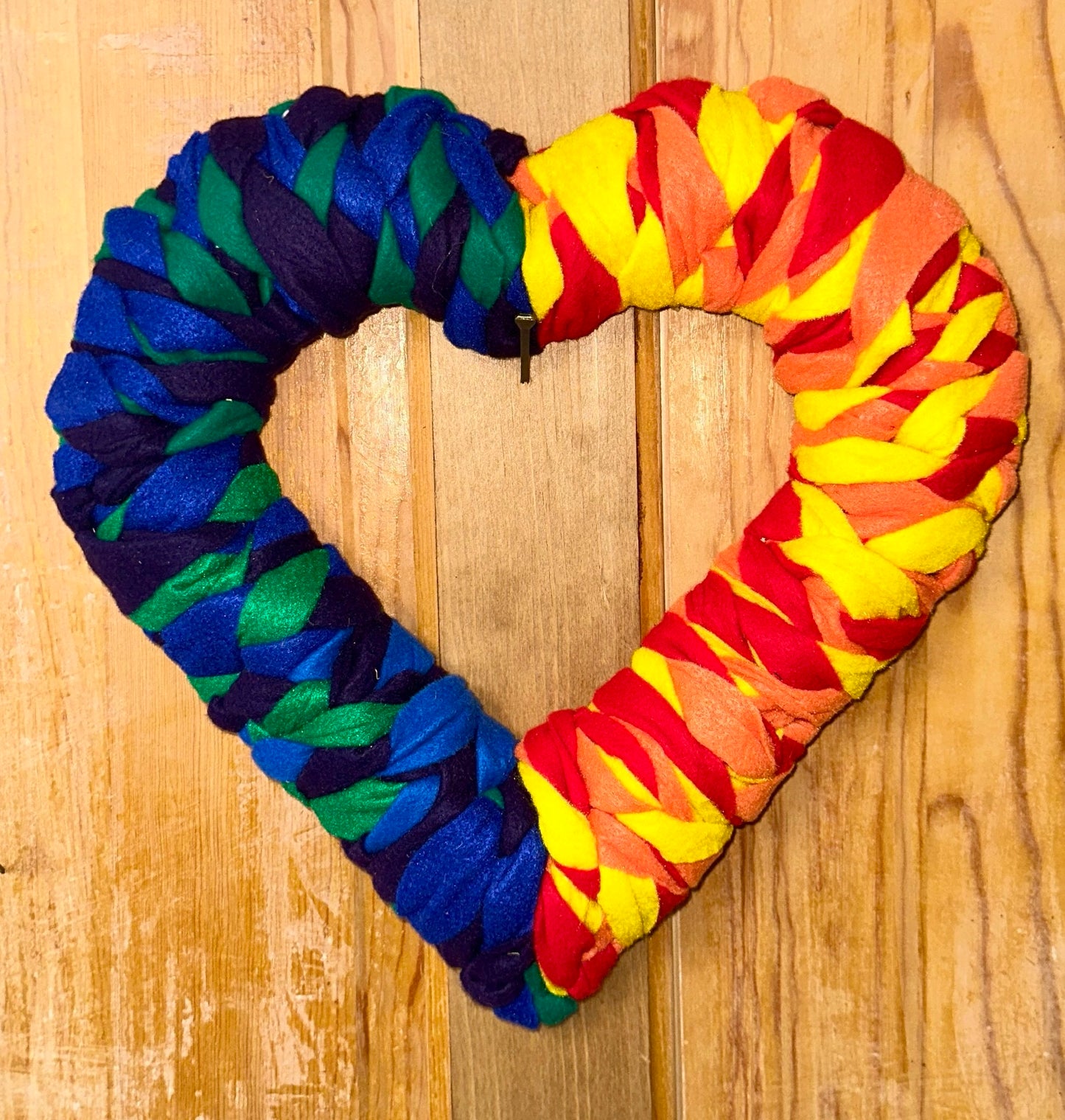 Braided Rainbow Heart #1