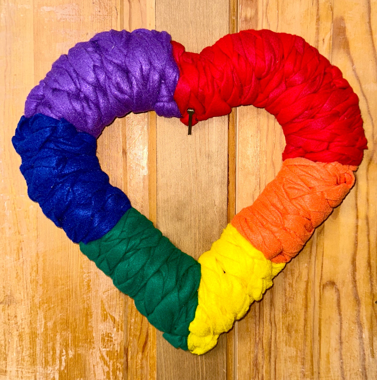 Braided Rainbow Heart #2
