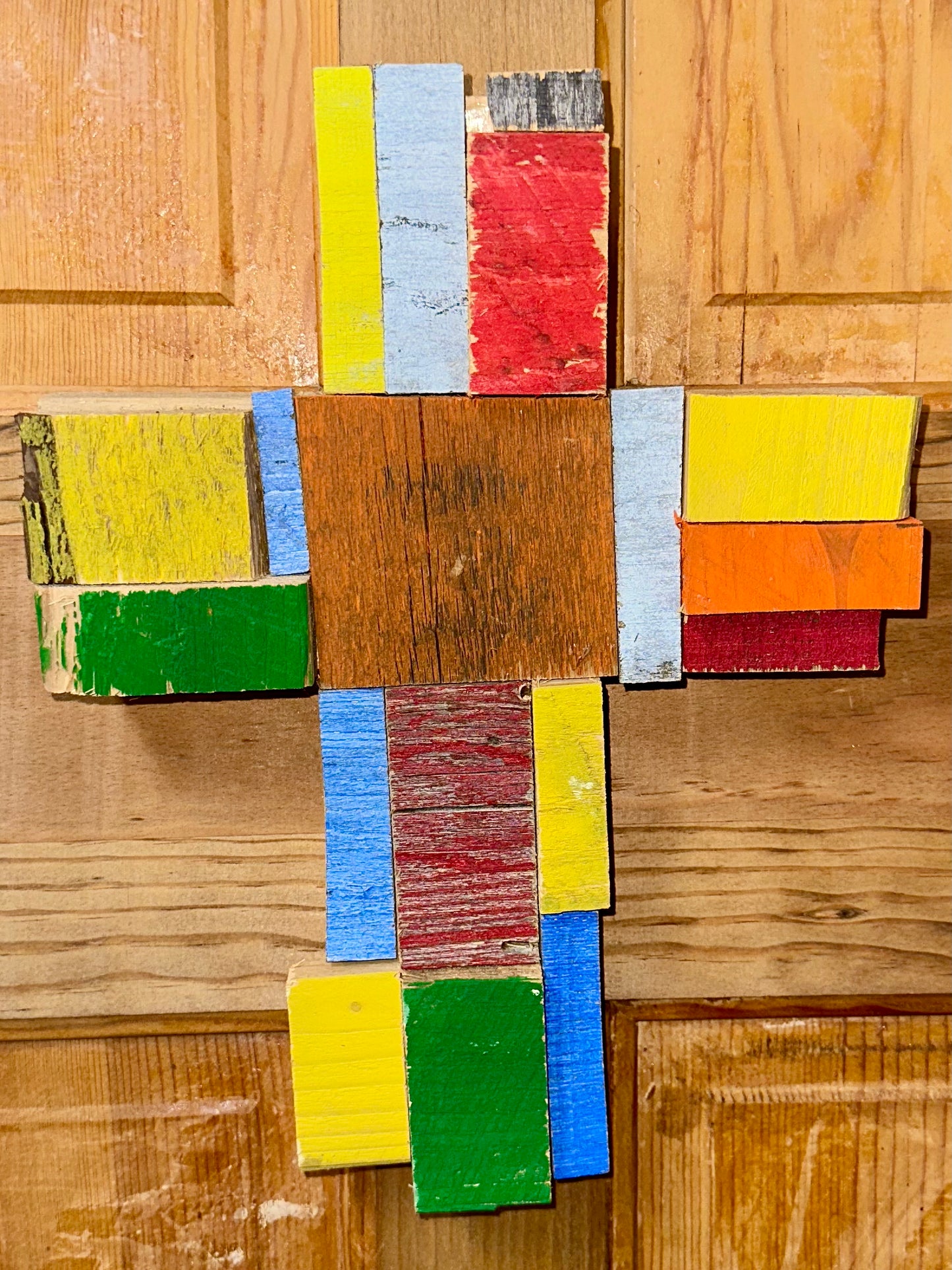 Wood Cross Multicolor #3