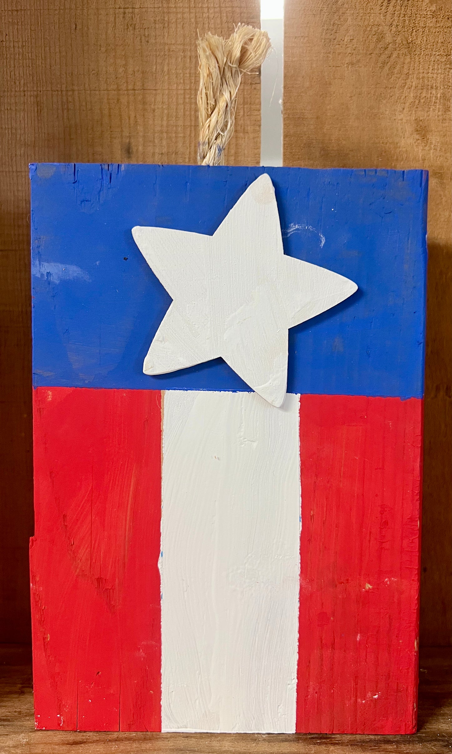 Wood Firecracker Flag