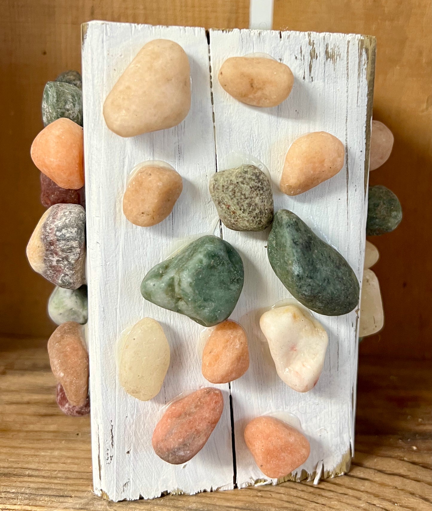 Wood Rock Candle Holder