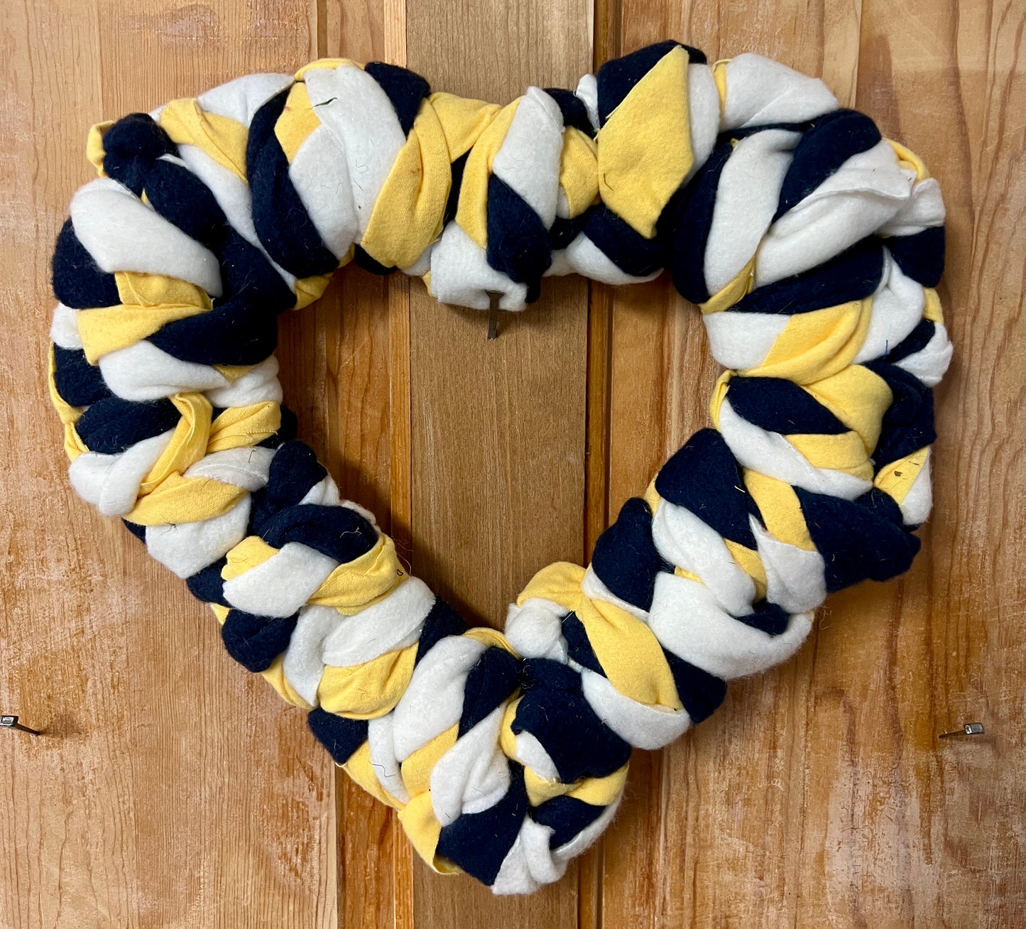 Braided Heart Yellow White & Black