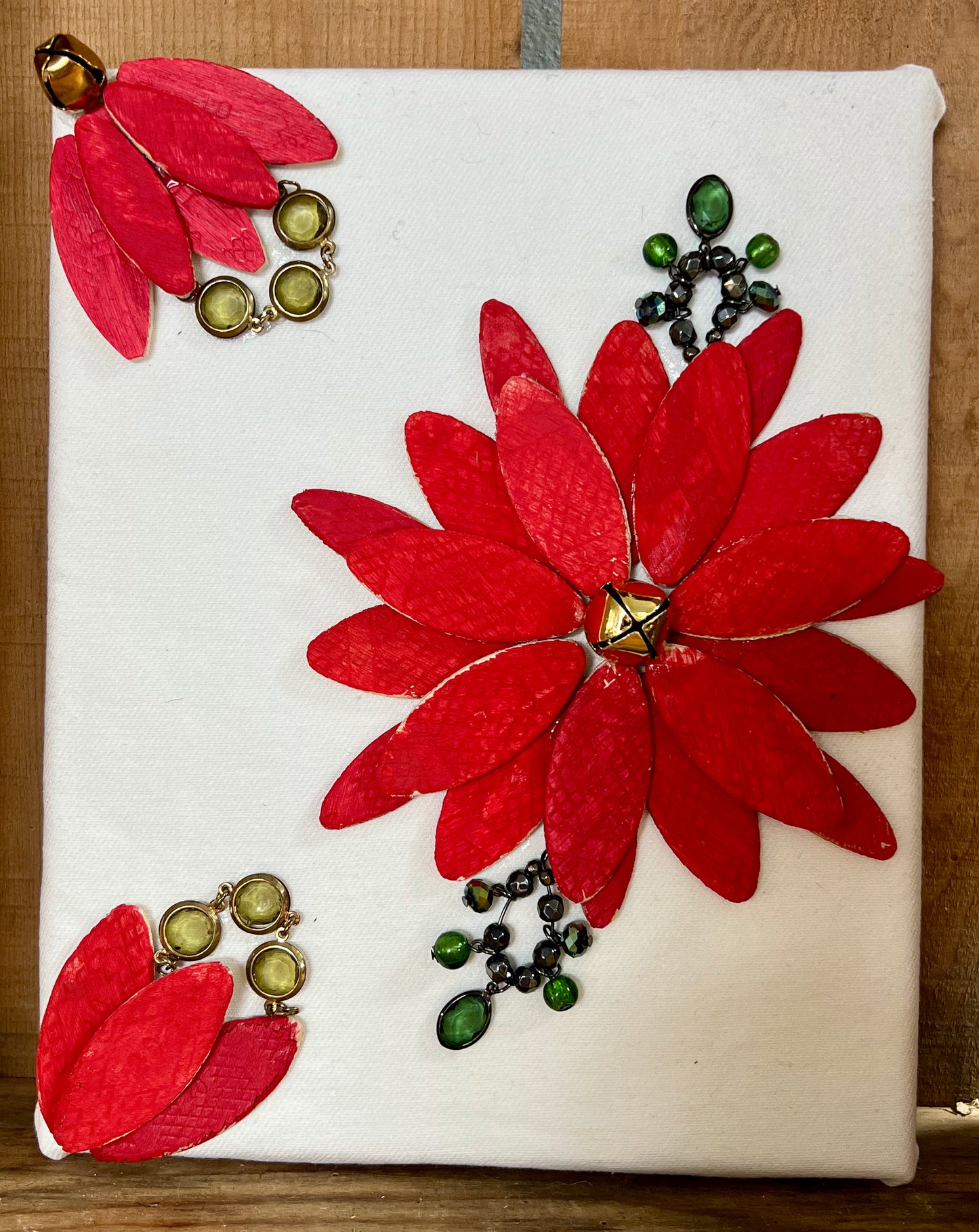 Poinsettia on Canvas