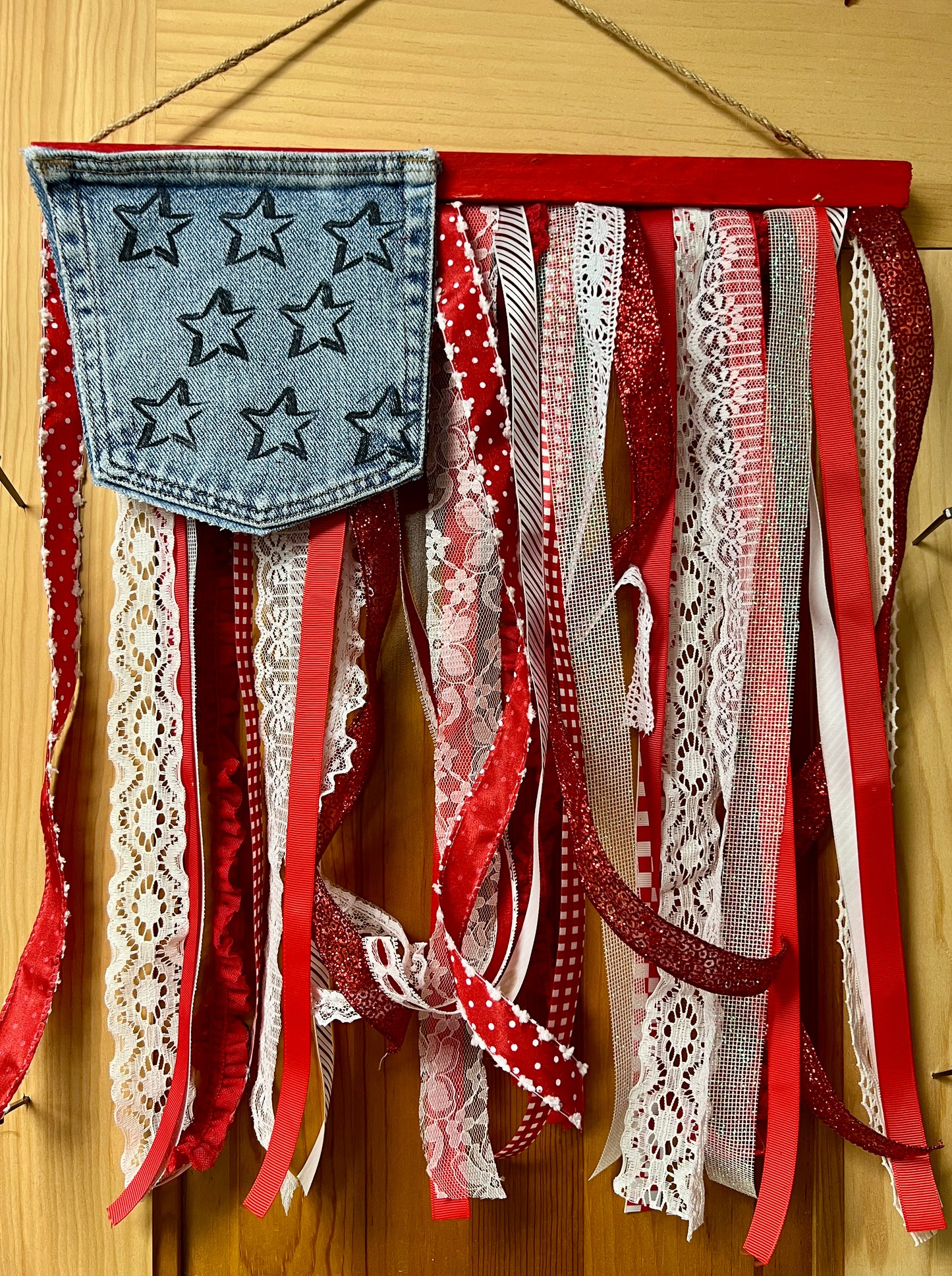Ribbon Flag with Dark Stars