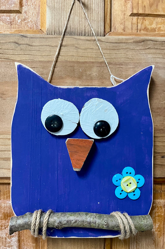 Wood Owl - Blue