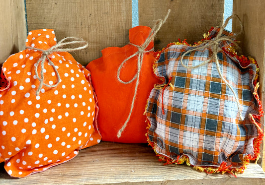 Fabric Orange Pumpkins