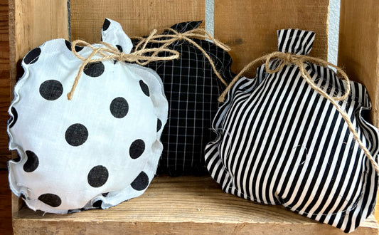 Fabric Black Pumpkins