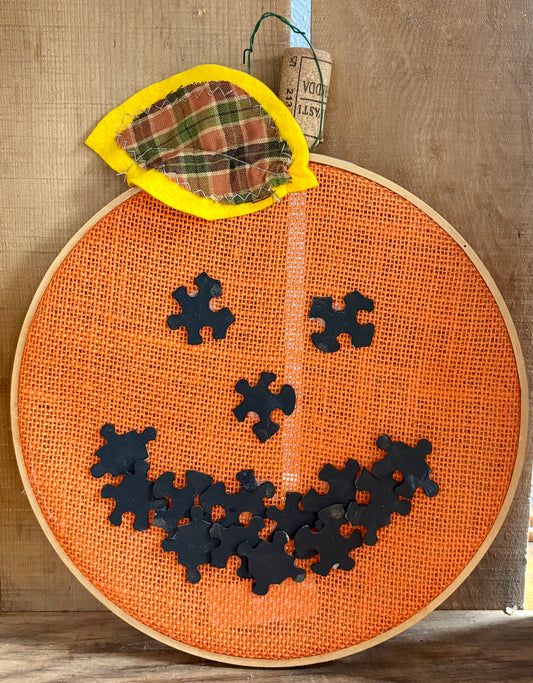 Wood Hoop Pumpkin large