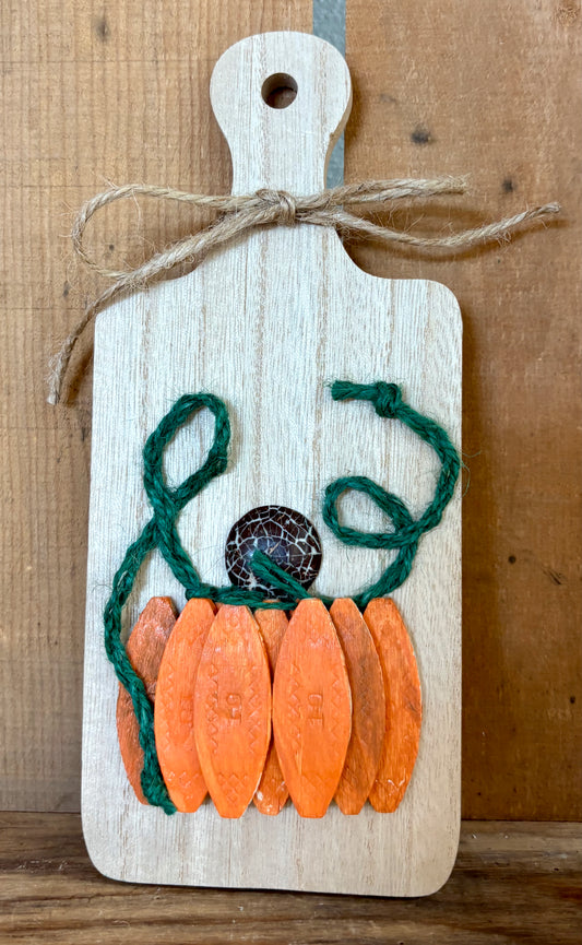 Pumpkin Orange on small board