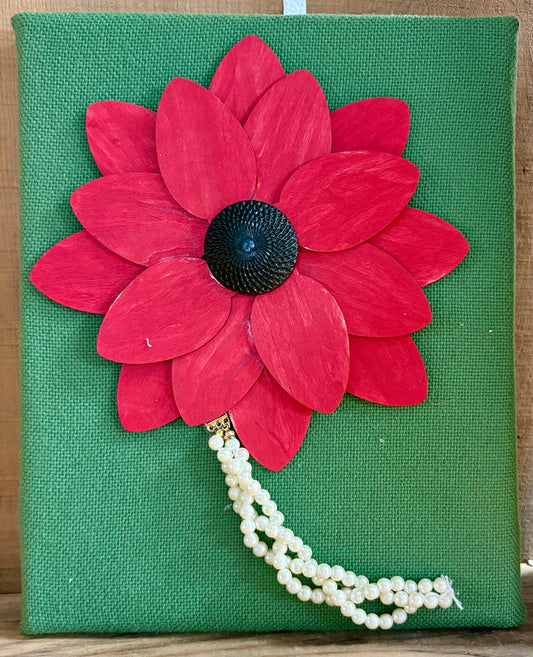 Wood Red Flower