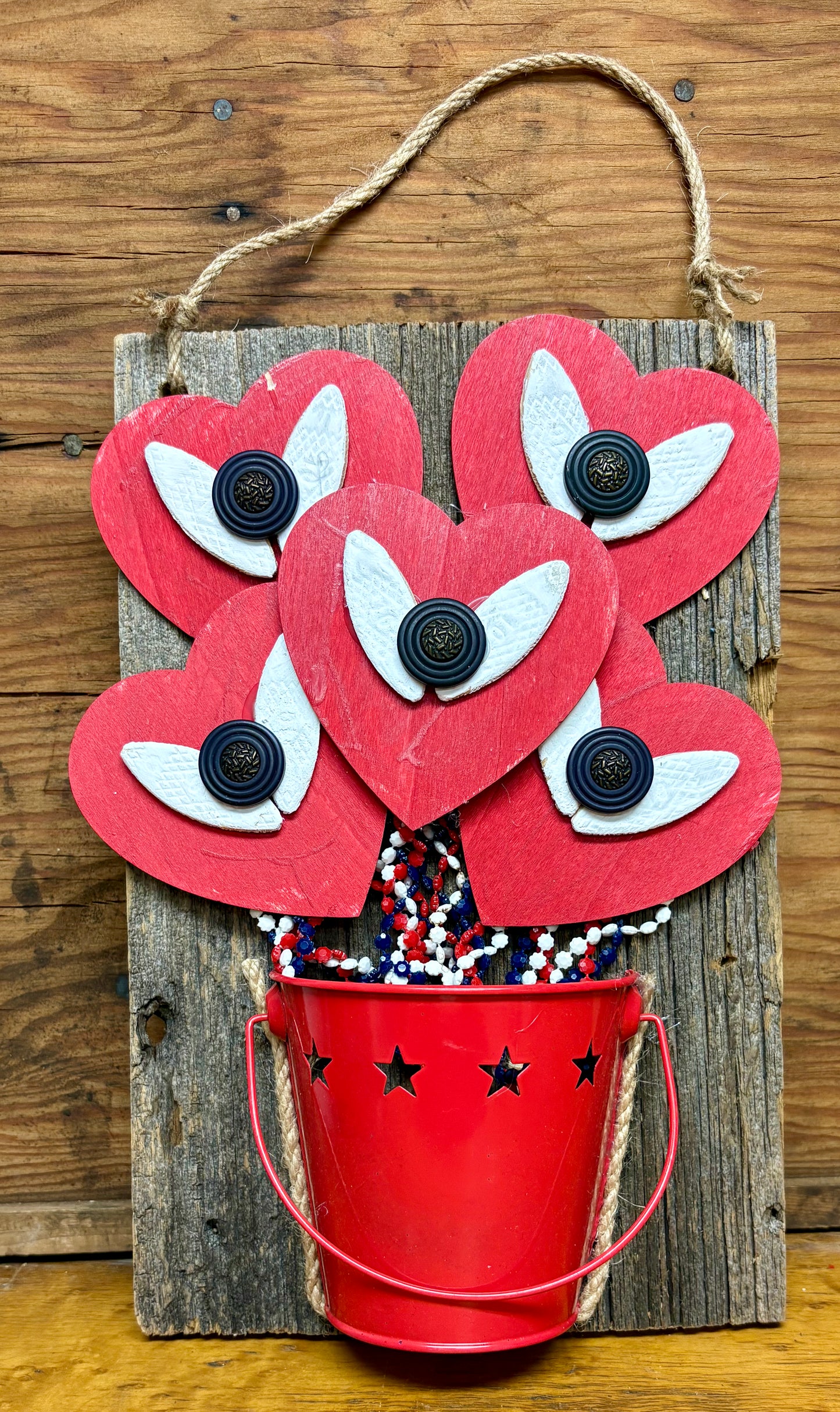 Heart Flowers Red