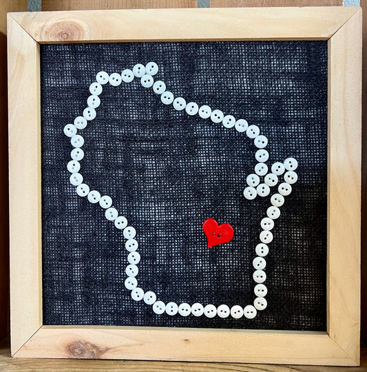 Button Wisconsin Black