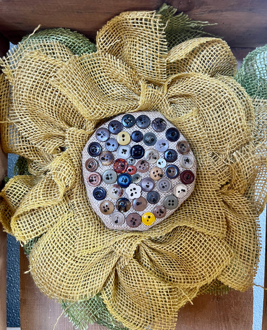 Sunflower with Brown Button Center